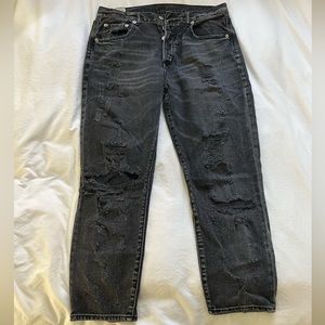 American Eagle Black Distressed Jeans